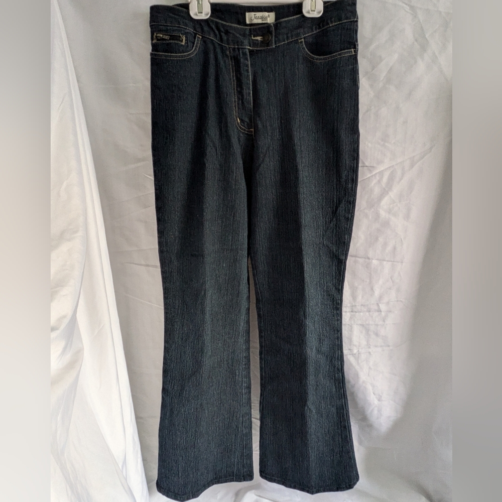 Jessica Sport Women's Blue Jeans Dark Wash Sz. 6 Mid-rise Boho Vibes